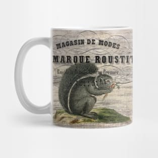 Dark Academia french country scripts woodland animal squirrel Mug